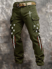 Men's Cross Print Casual Pants