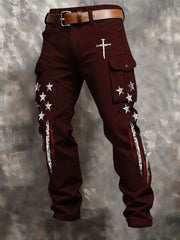 Men's Cross Print Casual Pants