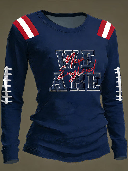 Women's Football Fans Casual Long Sleeve T-Shirt