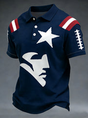 Men's Football Fans Gameday Casual Short-Sleeve Top