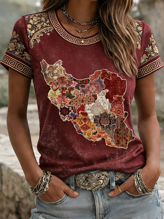 Women's Iran Persian art print T-shirts