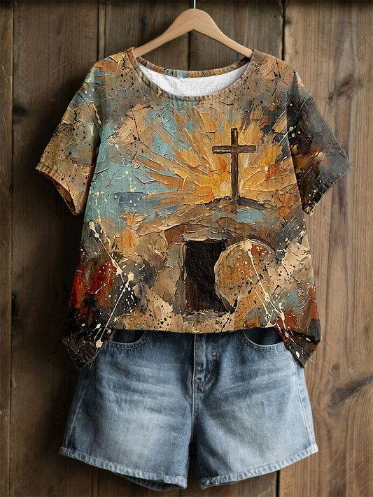 Women's Western Style Cross Faith Tops