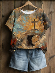 Women's Western Style Cross Faith Tops