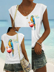 Women's It‘s 5 O'clock Everywhere coloured cotton T-shirt