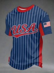Men's USA Baseball Print Casual Tee