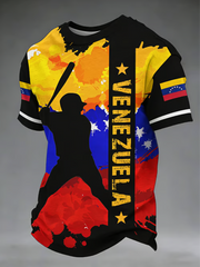 Men's Venezuela Baseball Peinted short sleeves t-shirt