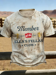 Men's Vintage Ella's Fellas Print Country Music Inspired T-Shirt