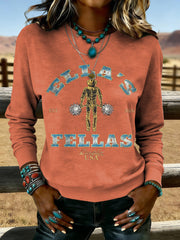 Women's Vintage Ella's Fellas Print Country Music Inspired Sweatshirt