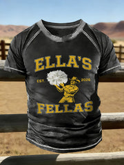 Men's Vintage Ella's Fellas Print Country Music Inspired T-Shirt