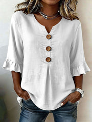 Women's Ruffled Sleeves Casual Shirt