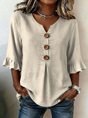 Women's Ruffled Sleeves Casual Shirt