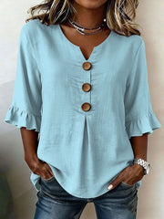 Women's Ruffled Sleeves Casual Shirt