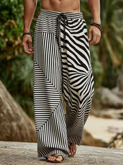 Men's Abstract Geometric Art Print Casual Pants