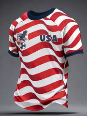 Men's USA Football Lover Printed T-shirt