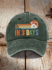Unisex A Lot Can Happen in 3 Days Embroidery Pattern Hat
