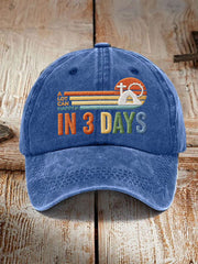 Unisex A Lot Can Happen in 3 Days Embroidery Pattern Hat