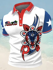 Men's Puerto Rico Print Casual Top