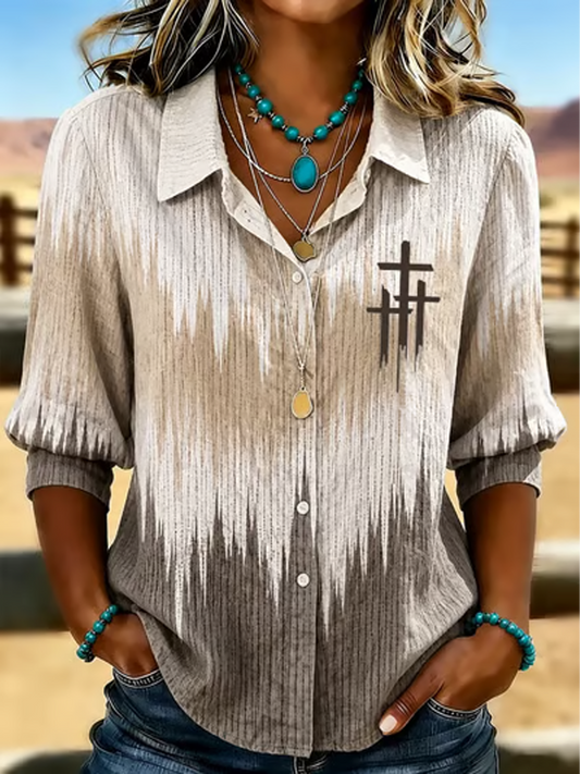 Women's Western-Style Faith Print shirts