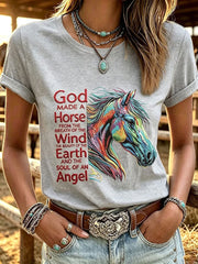 Women's Western Faith & Horse Short-sleeved T-shirt