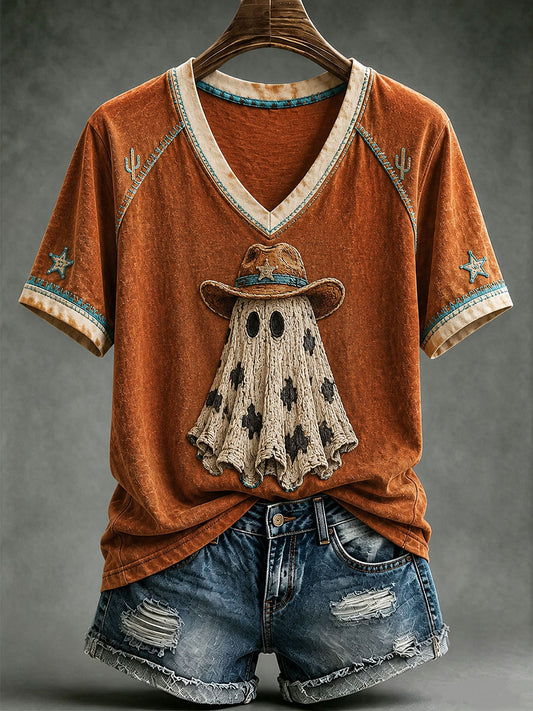 Women's Western Cowboy Ghost T-shirt