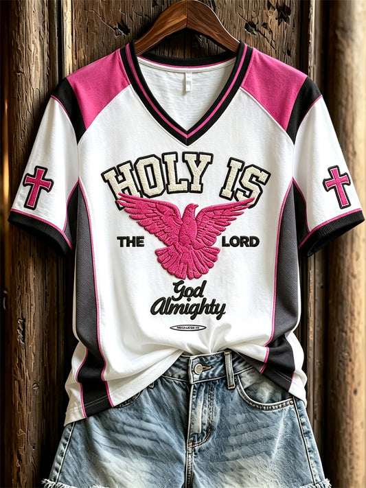 Women's Holy is the Lord God Almighty Jersey Print short-sleeved T-shirt