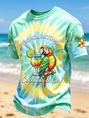Men's I'm Retired TROPICAL RHYTHMS Cocktails & Co Short Sleeve T-shirt