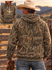 Men's Vintage Western Style Faith Lover Art Printed Hoodie