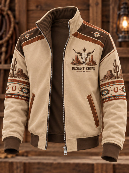 Men's Western Style Print Jacket