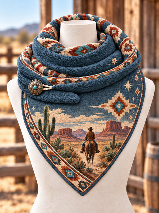 Retro Western Triangle Scarf